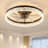 Black 19.7 in. indoor Ceiling Fan with Lights Dimmable LED-1313438251
