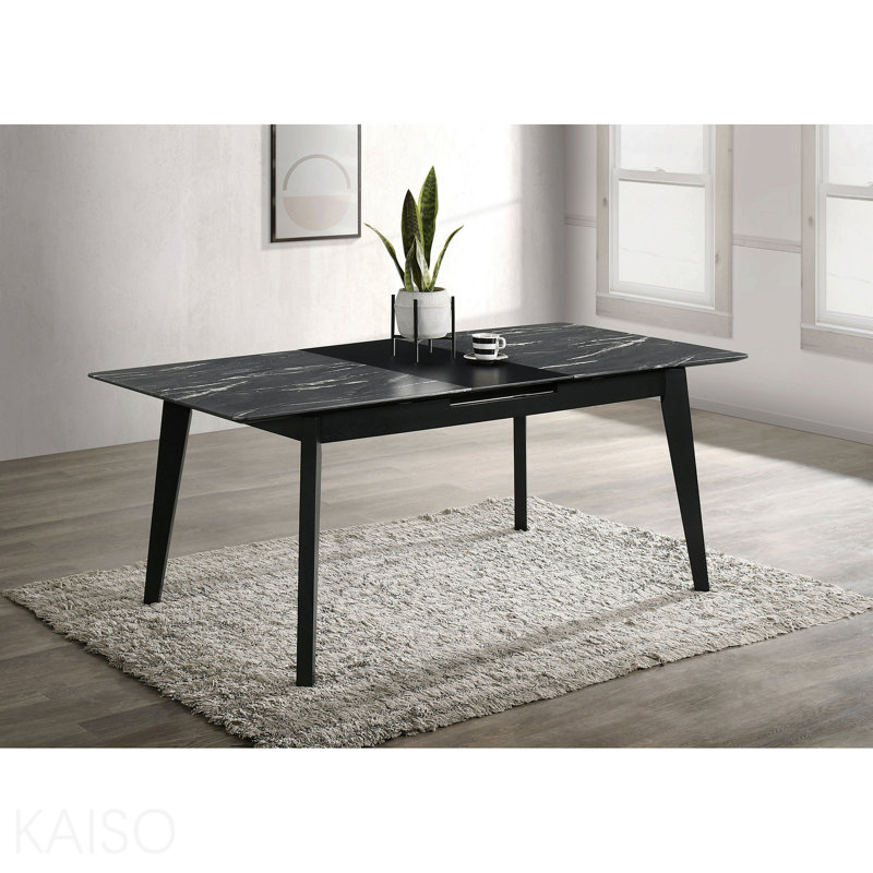 Table de salle à manger avec rallonge en bois massif