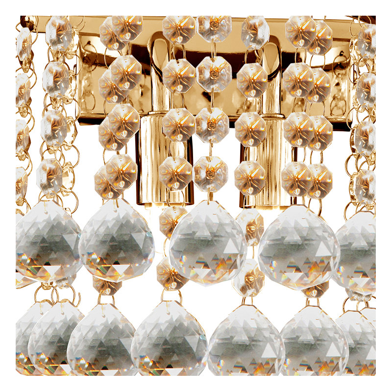 Axl Mild Steel Flush Mounted Sconce, Gold