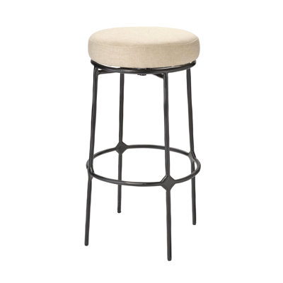 Asteria Iron Bar Stool, Black