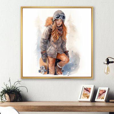 «Skateboarder Charm In Winter I», reproduction sur toile