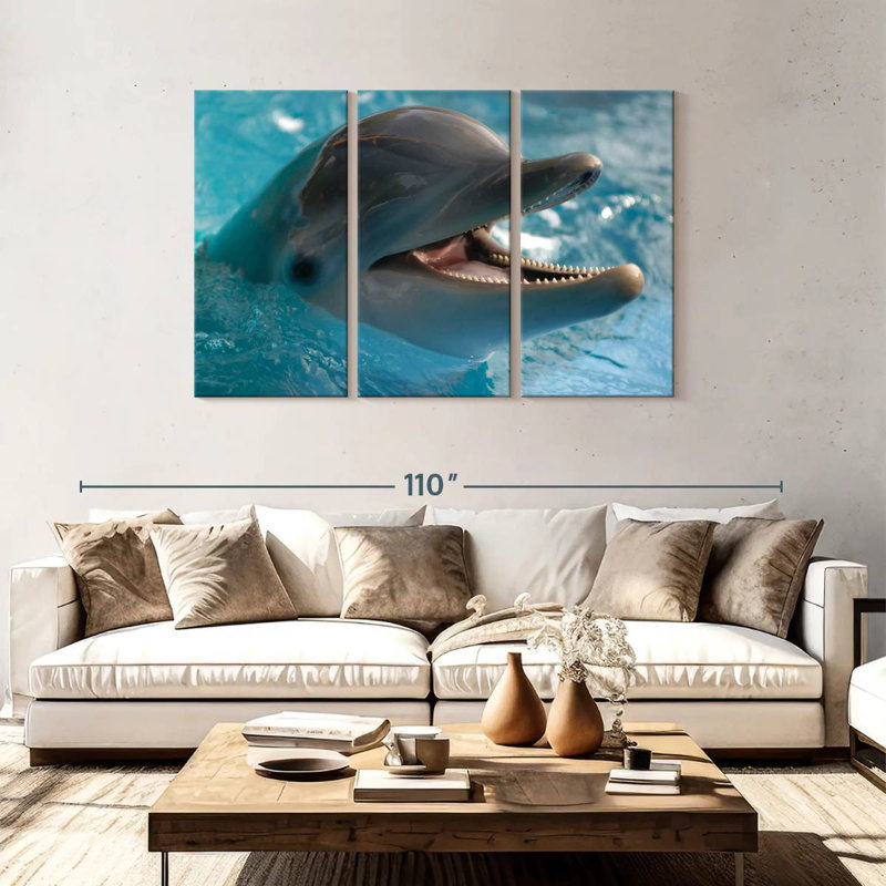 Brampt Delighted Dolphin, 48" H x 74" W