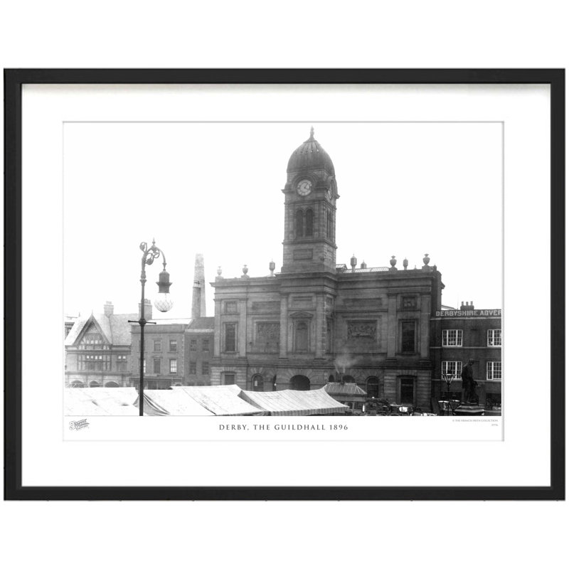 Derby, The Guildhall 1896 - Single Picture Frame Print, 28cm H x 36cm W x 2.3cm D