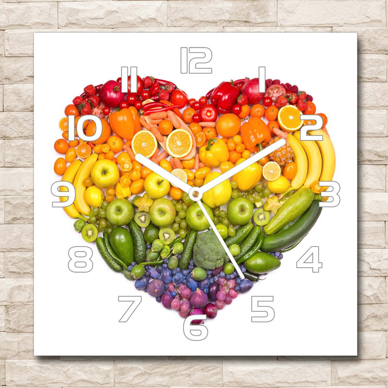 Hegi Glass Wall Clock, White
