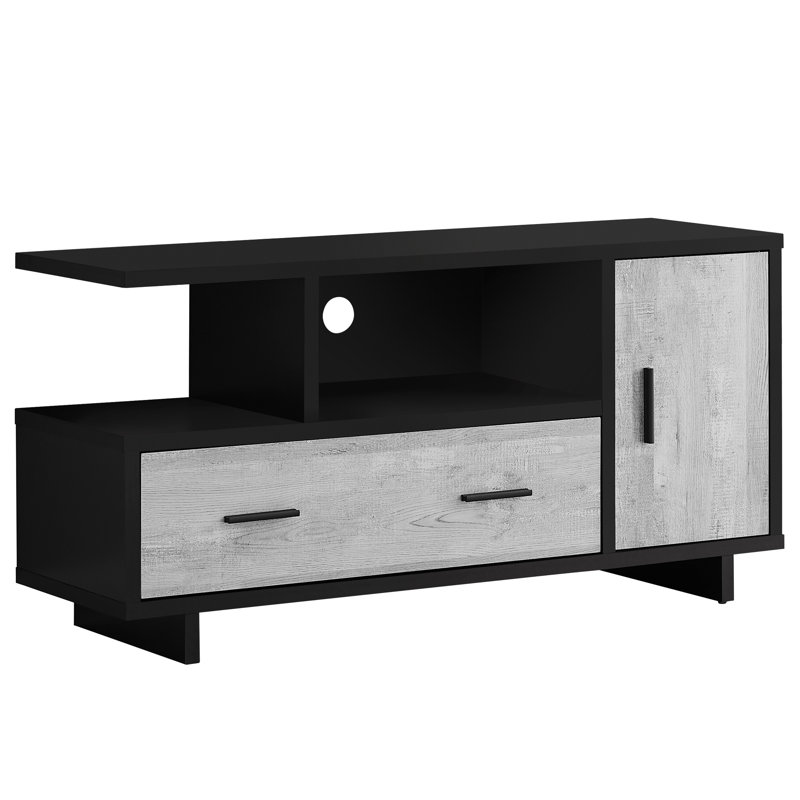 Nuss TV Stand for TVs up to 50", Black/Gray