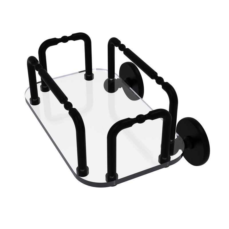 Goble Bathroom Tray, Matte Black