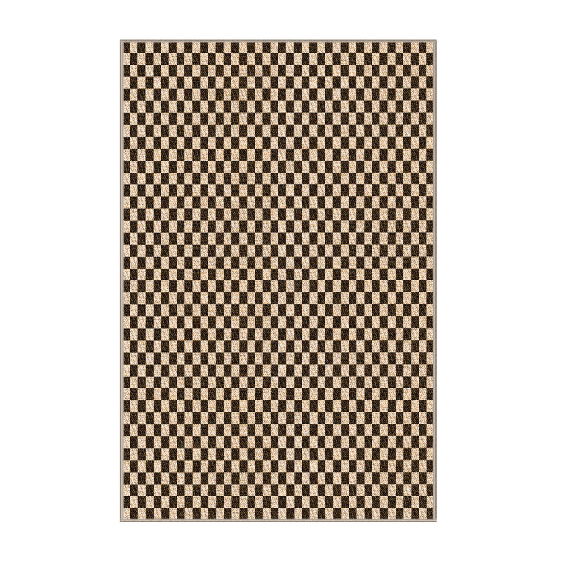 Tapis orange en laine à carreaux Farrish, Rectangle 8 pi x 12 pi