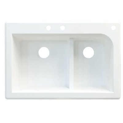 Évier de cuisine à double cuves l 33 po x l 22 po Radius