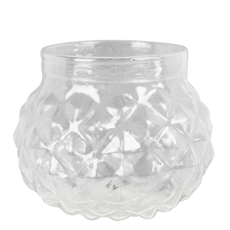 Vase en verre bullé - Sphère basse
