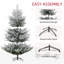 6 Foot Artificial Christmas Tree, Pine Hinged Xmas Tree With 795 Realistic Branches, Steel Base, Auto Open, Green-1394103616