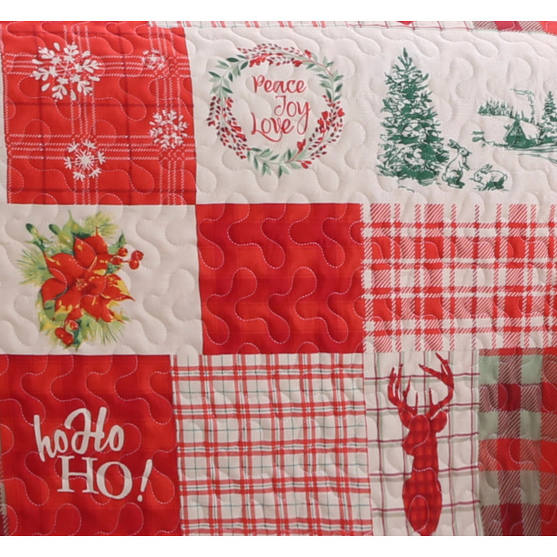 Gap Polyester Patchwork Quilt, King Quilt + 2 Shams