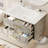 30" Wall Mounted Bathroom Vanity with Ceramic Sink, Soft-Close Large Storage Drawer, Modern Floating Cabinet with Gold Metal Handle-123555749