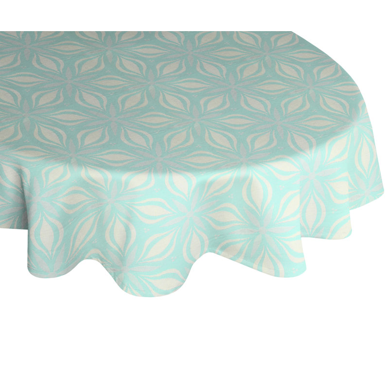 Comfrey Tablecloth, Light Turquoise, 130cm W x 190cm L