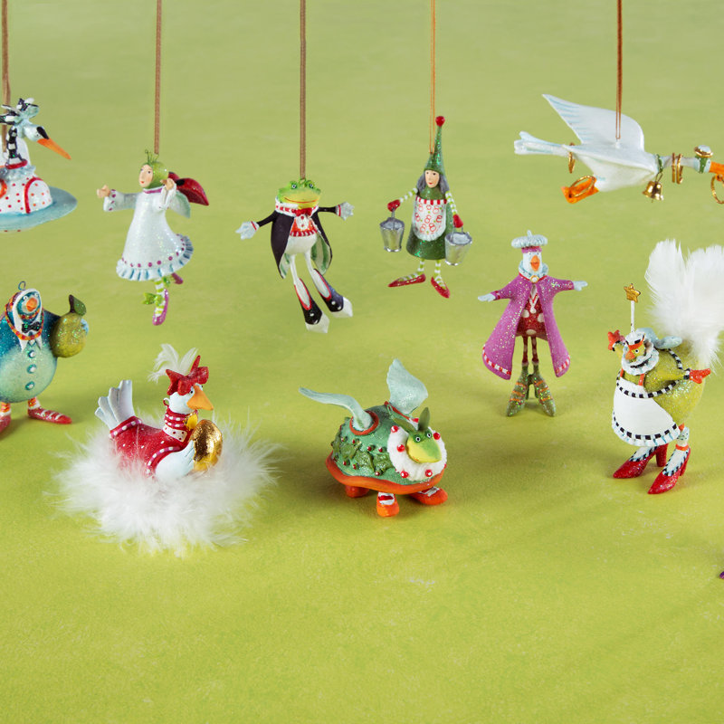 12 Piece Mini Hanging Figurine Ornament Set