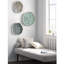 Décoration murale en métal texturé en forme de plume en métal bleu - 3, 20 ", 17,25", 14,25 ", bleu