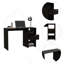 Bureau d'ordinateur, un tiroir, deux tablettes