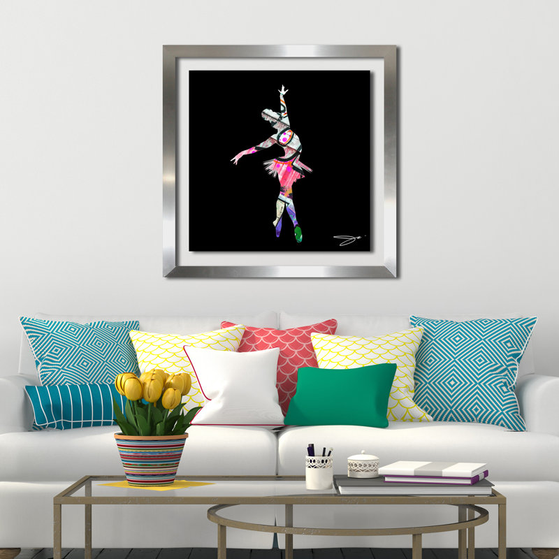 «Dancer 3», impression, Encadrement argenté, H 25,5 po x l 25,5 po x P 1 po