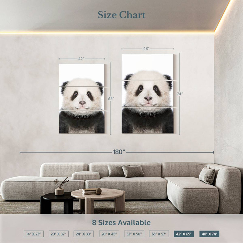 Brampt Panda Portrait, 45" H x 28" W