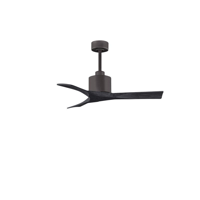 Nan 42" Ceiling Fan In Blades, Textured Bronze, Matte Black