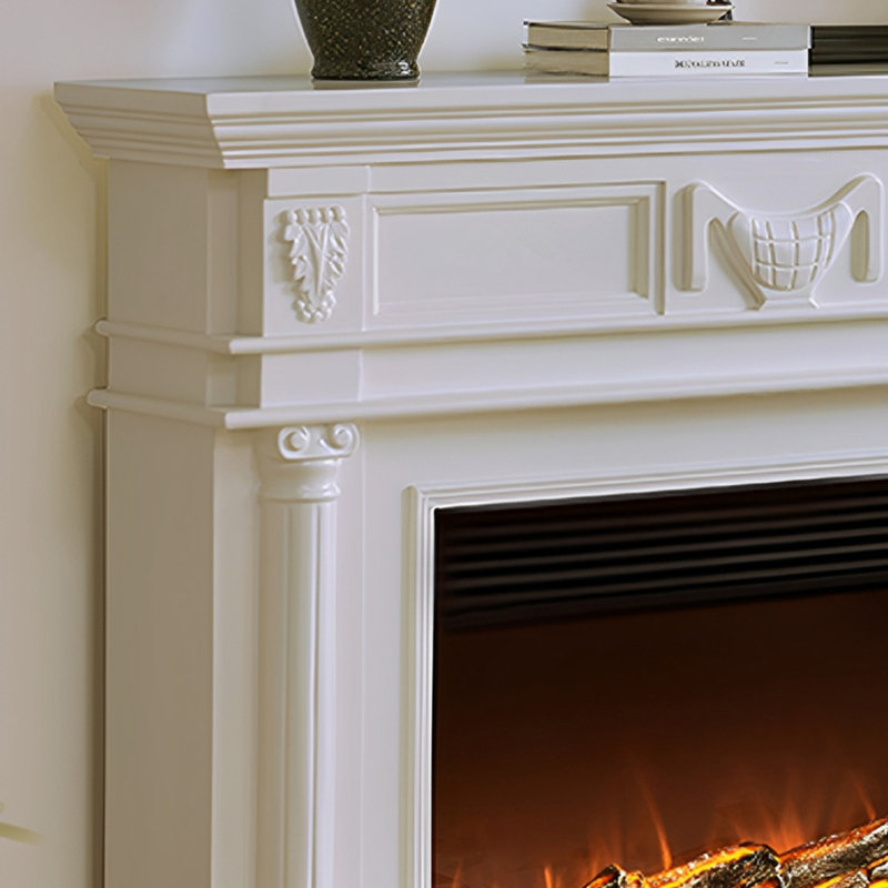 American style carved fireplace decorative cabinet