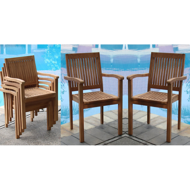 Leveb Outdoor 9 - Piece Teak Dining Set, 71" L x 40" W x 30.5" H