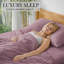 Ensemble de draps en bambou ultra doux - ensemble de 4 pièces - infroissable - feuilles de refroidissement avec poches profondes-612286670-648190575