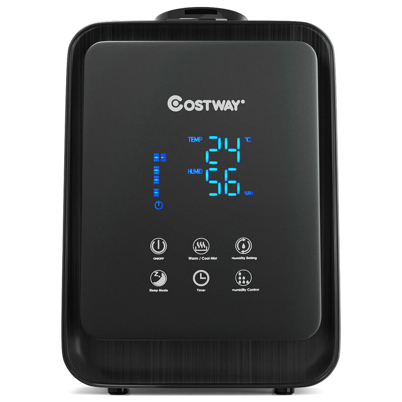 Costway 1.2 Gallons Warm Mist Ultrasonic with Adjustable Humidistat for 240 Cubic Feet