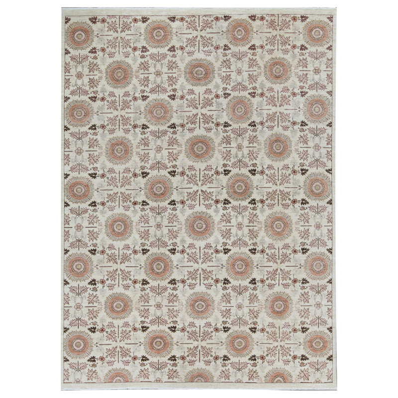 Ziegler Hand-Knotted High-Quality Ivory Area Rug