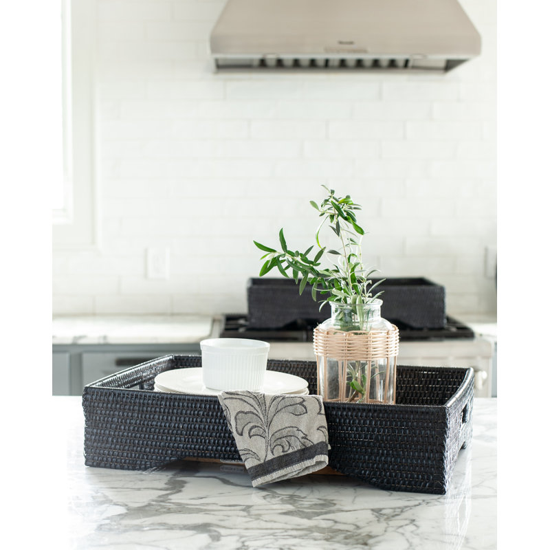Brycen Wicker Tray - Set of 2