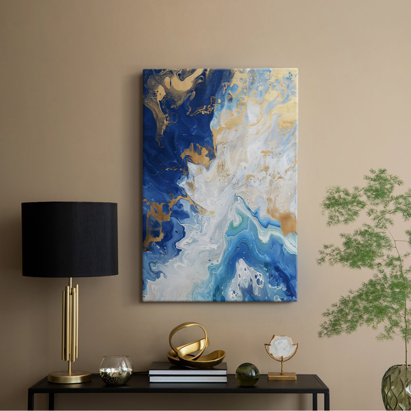 Série ABSTRACT CDIV - Toile tendue avec châssis Premium - Prêt à être accroché, H 18 po x l 12 po