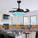 42" Dayrin 4- Blade LED Smart Bluetooth Crystal Celling Fan with Remote Control Included