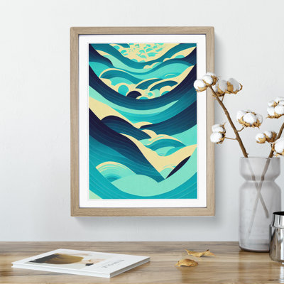 Ocean Wave Pop Art No.2 - Single Picture Frame Painting