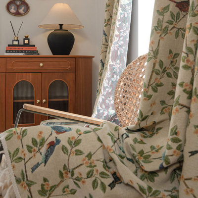 Polyester Exquiste Pattern Print Curtains 2 Panel (Set of 2)