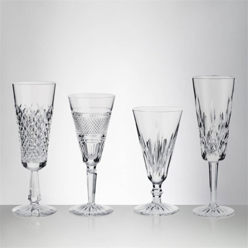 Waterford Mastercraft Heritage Flutes Set Of 4 Mixed