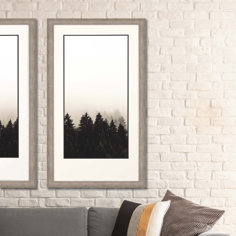 «Misty Peak II», reproduction de photo sur papier encadrée