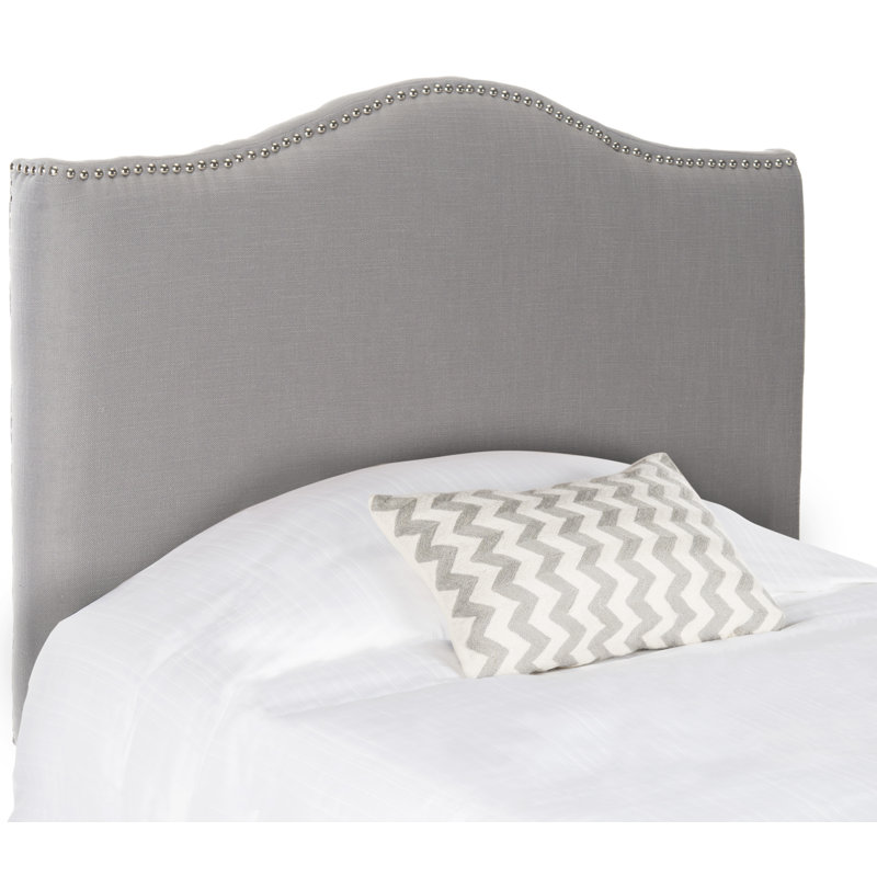 Laken Upholstered Headboard, Full, Arctic Grey Polyester Blend, Silver