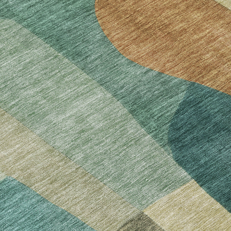 Machine Washable Indoor/Outdoor Chantille ACN2376 Abstract Rug, Rectangle 10' x 14'