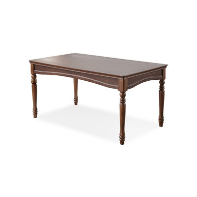 Light Coffee Rectangular Solid Wood Dining Table