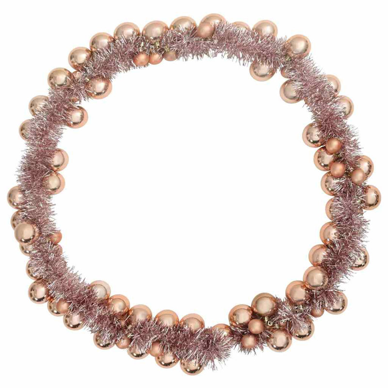 vidaXL Christmas Ball Garland 186 cm Polystyrene, Rose Gold