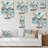 Watercolor Minimal Blue Tones II - Mid-Century Wall Clock-1379640623