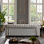 Canapé Chesterfield en tissu de lin