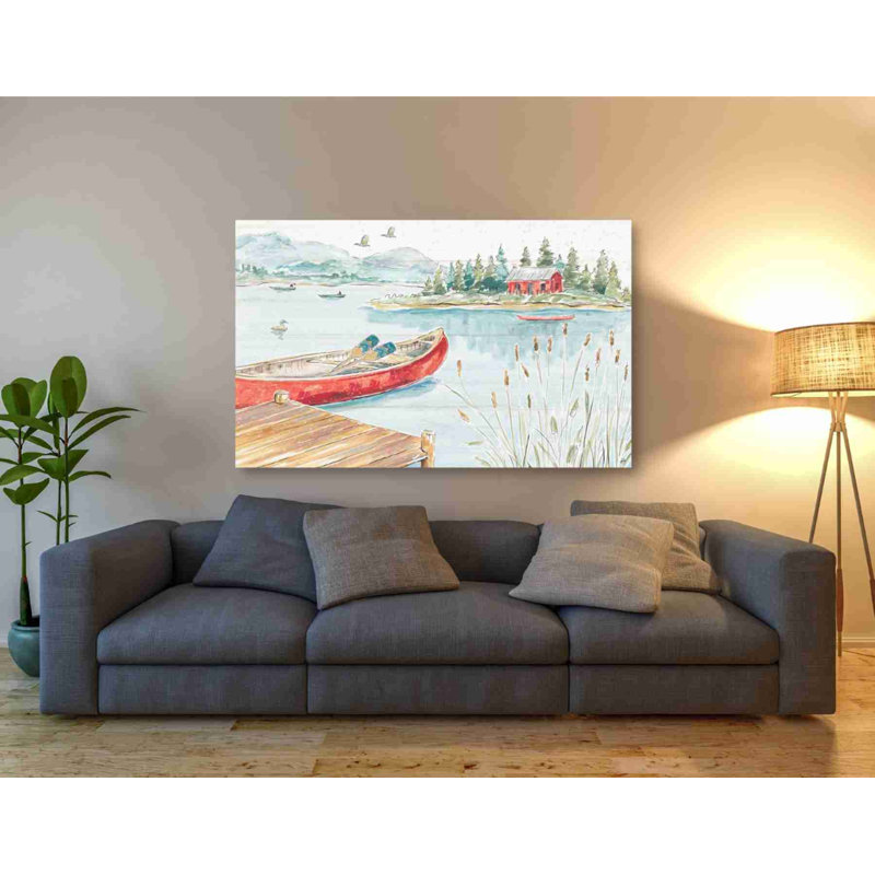 «Lake Moments I» par Daphne Brissonet, art mural sur toile, H 40 po x l 60 po x P 1,5 po