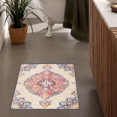 2' X 4' Cream Oriental Dhurrie Area Rug