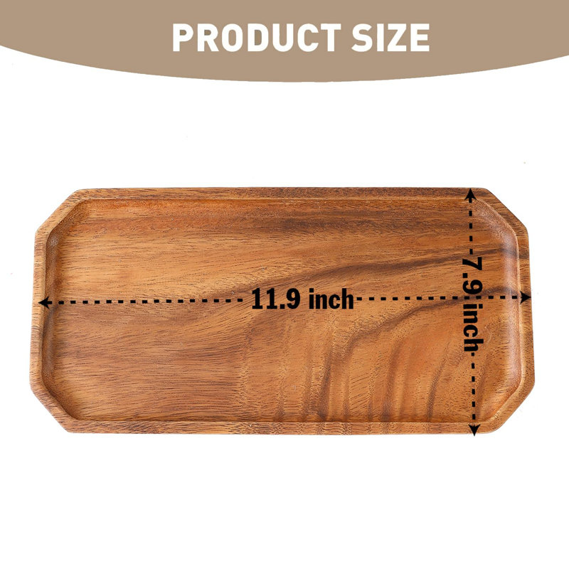 Millwood Pines Cohill Walnut Tray