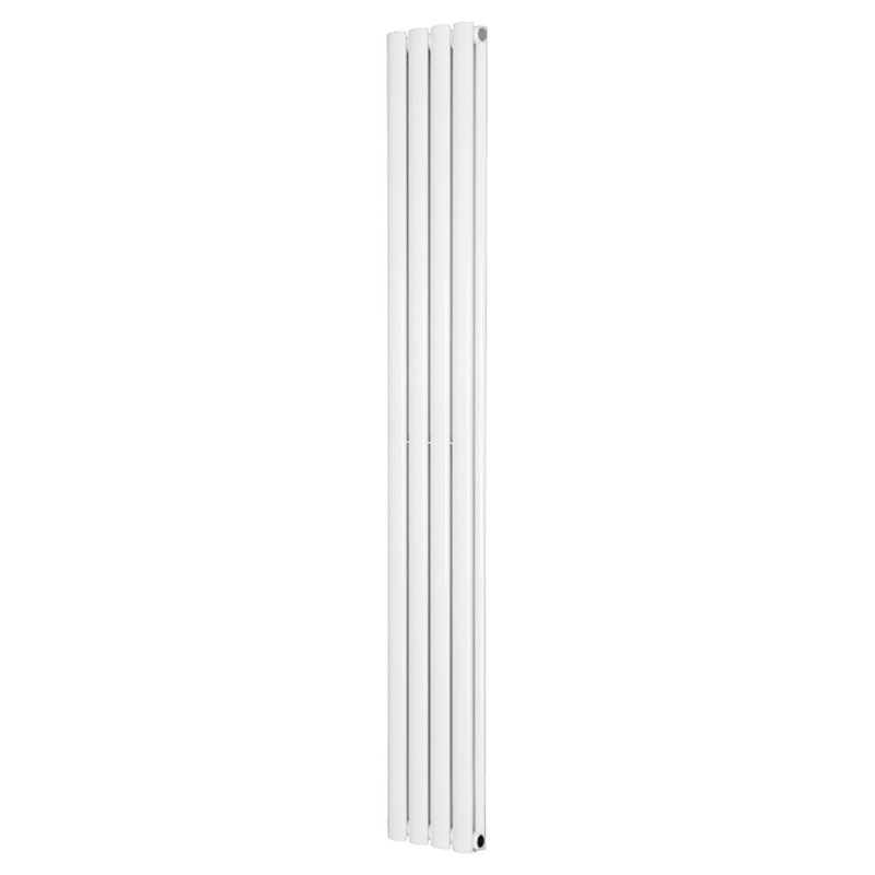 Shoshana Vertical Oval Panel Radiator, Gloss White, 180cm H x 47.2cm W, 2