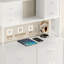 Commode 12 tiroirs en tissu avec station de charge et lumières DEL, armoire de rangement haute avec tablettes ouvertes-129020410