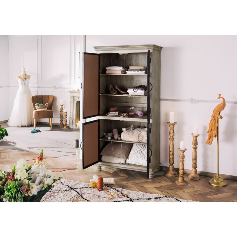 4 Door Solid Wood Wardrobe