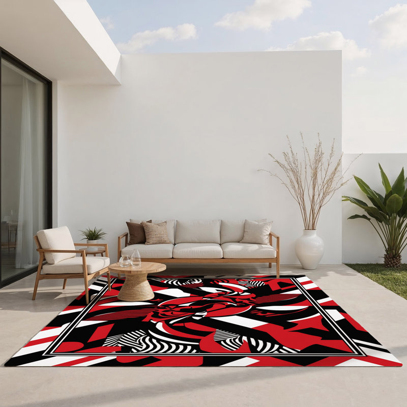 Tapis intérieur et extérieur Vermillion Velocity, Rectangle 1 pi 6 po x 2 pi 6 po