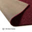 Ensemble de tapis intérieur / extérieur en polyester touffeté à la machine de couleur unie rouge Osbaldo-1212749275