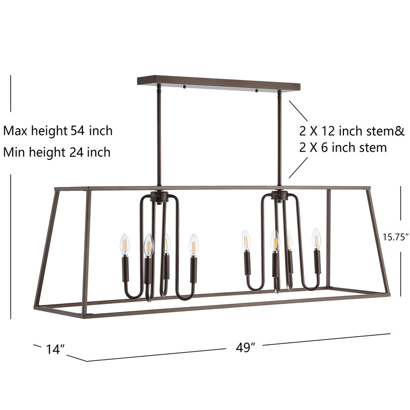 Filebrook 8 - Light Bronze Kitchen Island Pendant